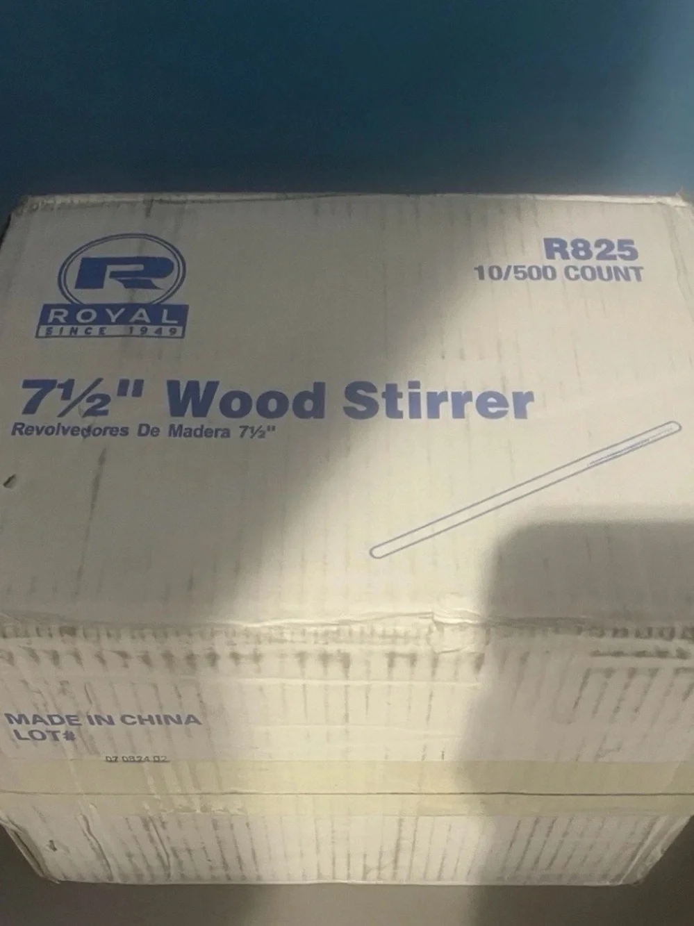 🪵 Royal Stirrers, 7 1/2”, Wood, 5000/Carton, 10 Boxes of 500 Sticks 🪵